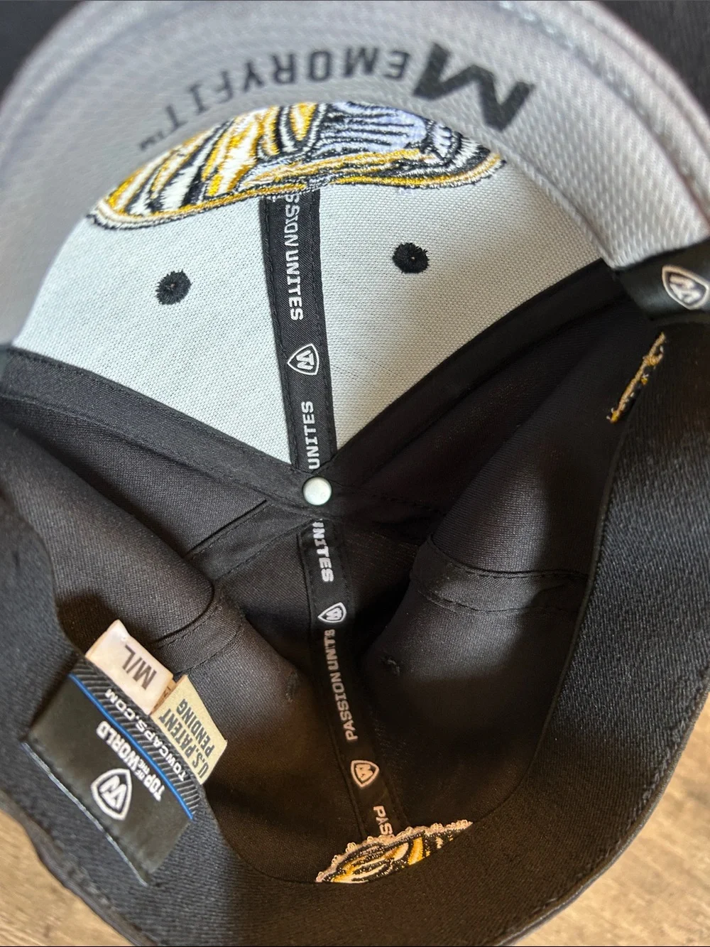 Missouri Tigers Top of the World Memory Fit Black Flex Hat M/L NCAA